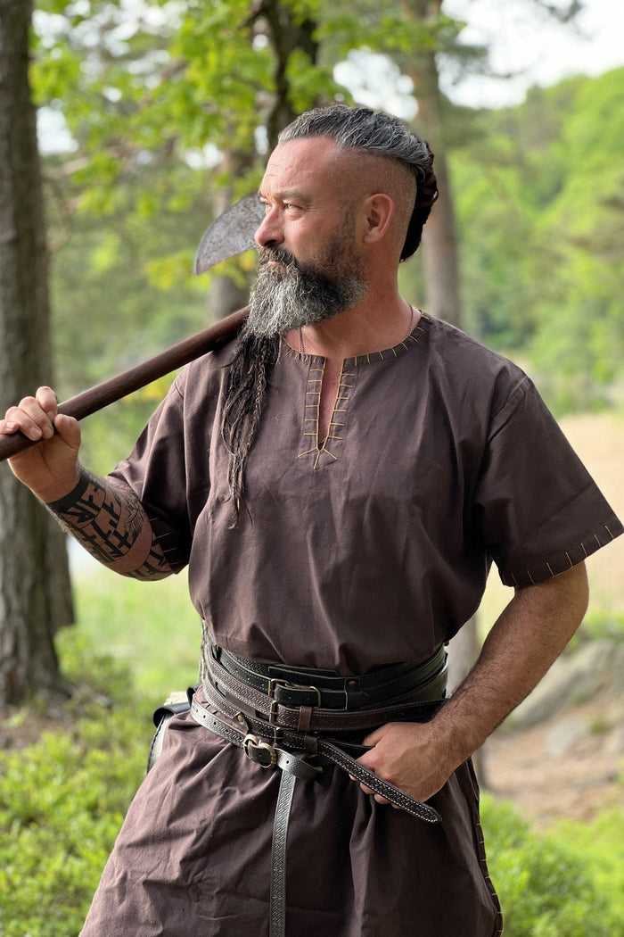 Kurze Wikinger Tunika Theobald, braun