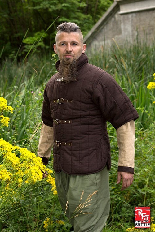 RFB gambeson met korte mouwen, bruin