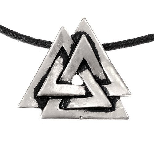 Amuleto Valknut, bronzo argentato