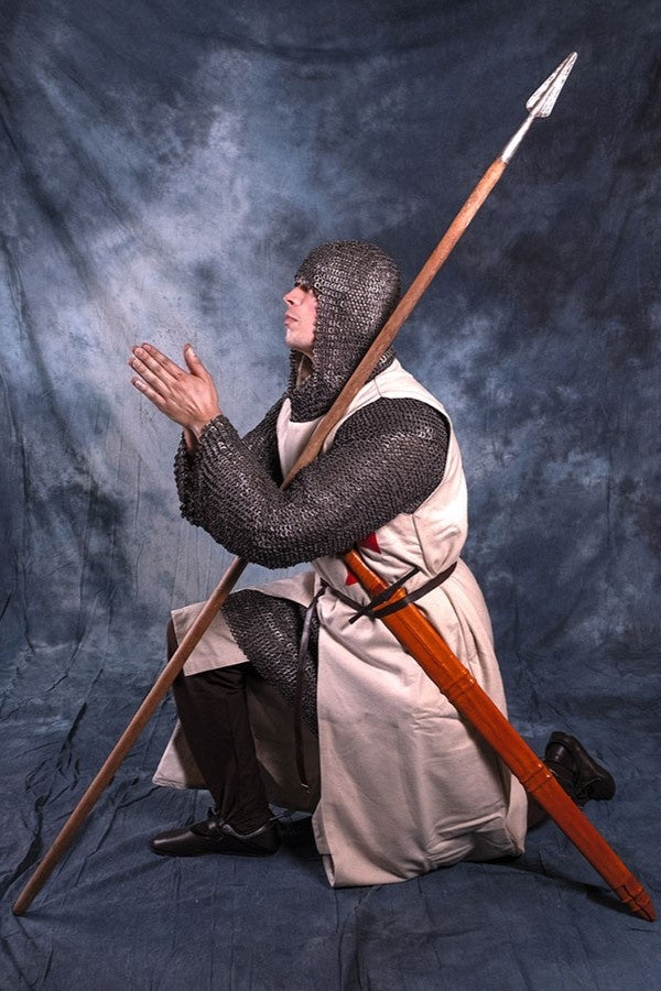 Historisches Templerüberkleid, creme