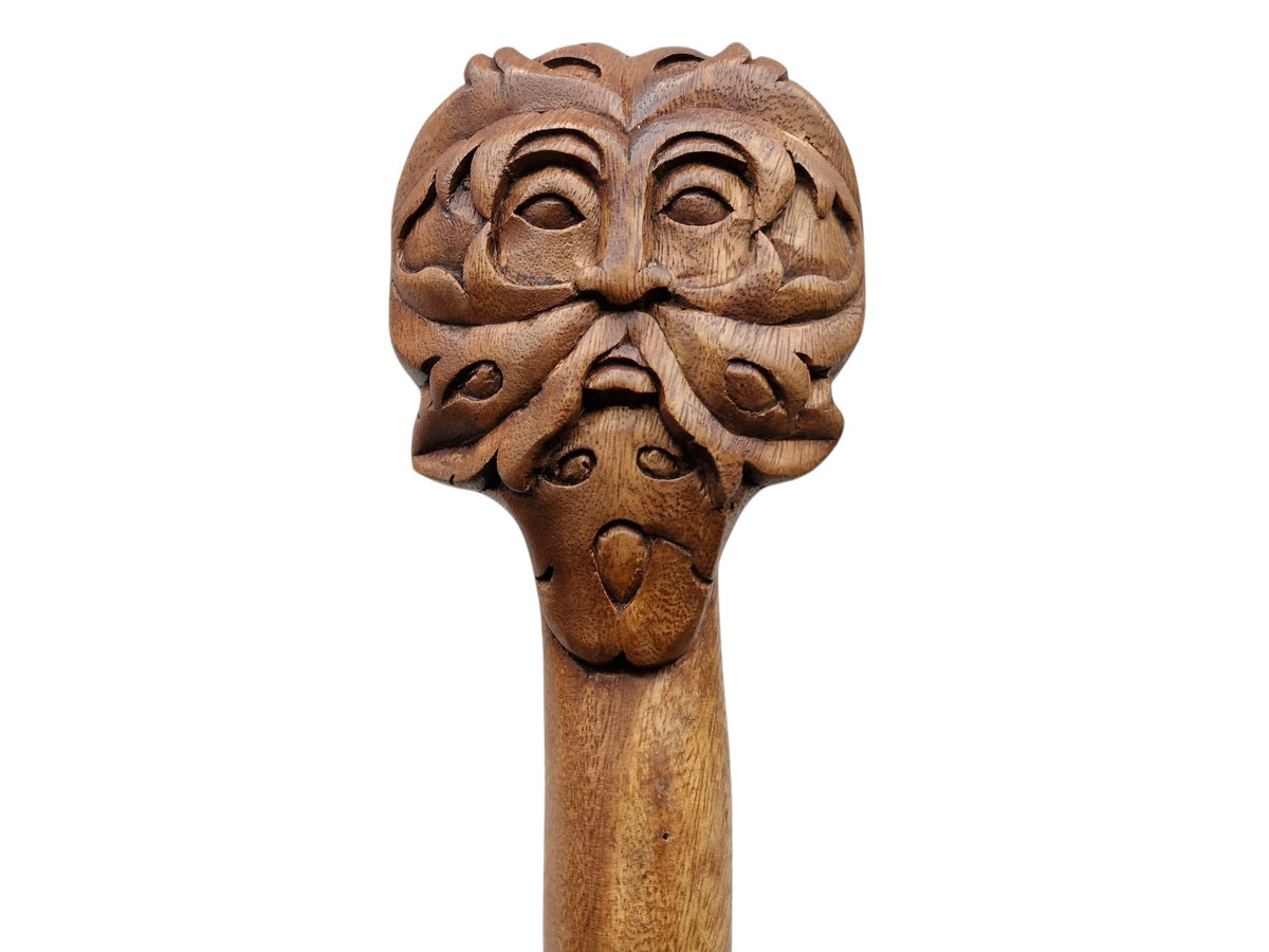 Drewniana laska wędrowna Green Man