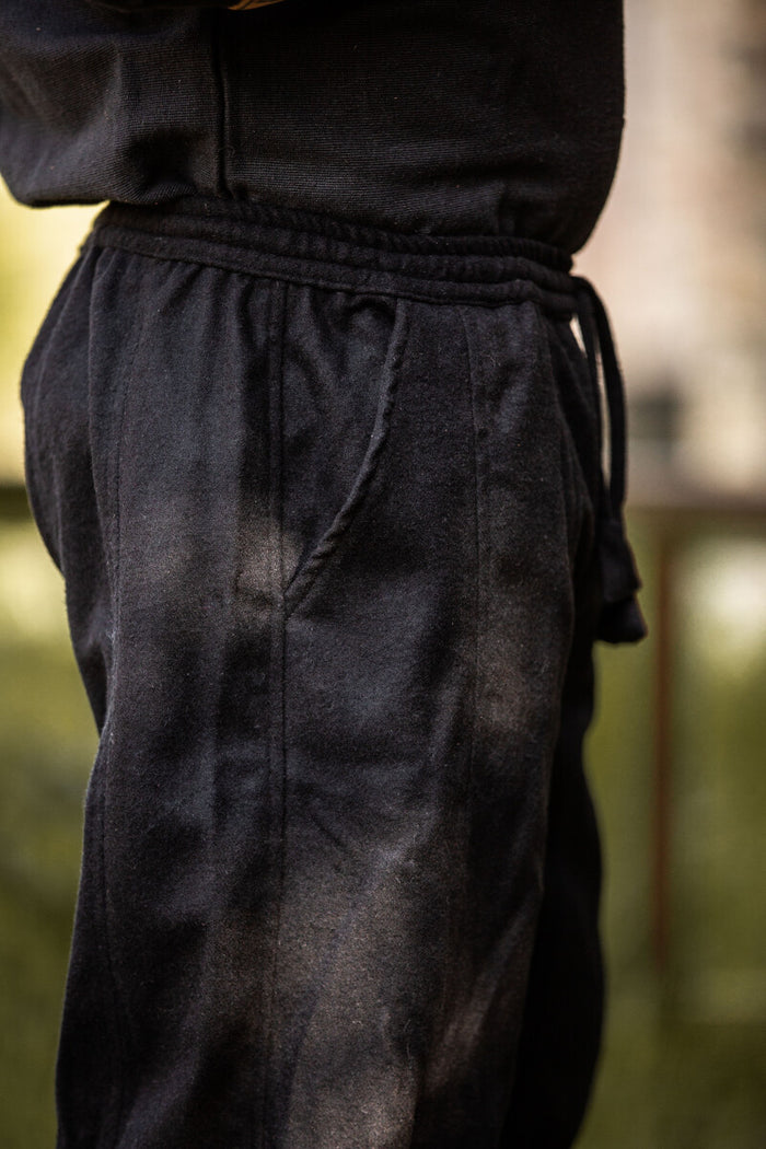 Viking trousers Jorvik, black, wool mix
