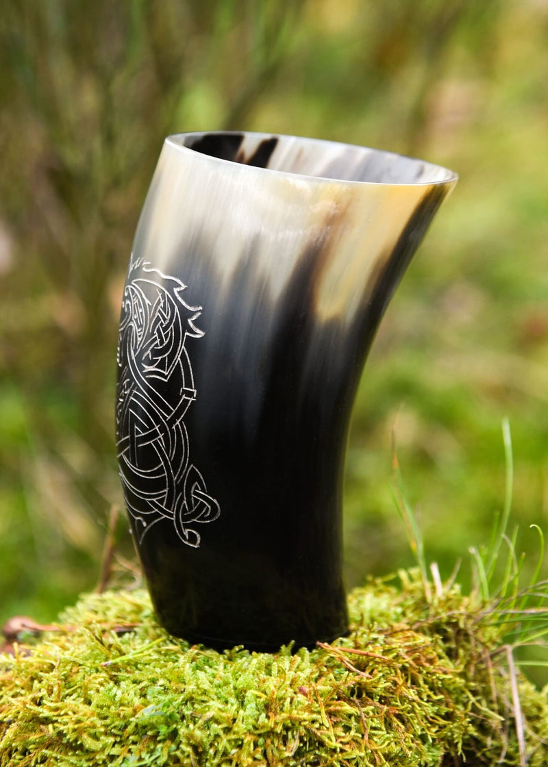 Horn drinking cup Fenrir, 100-200 ml