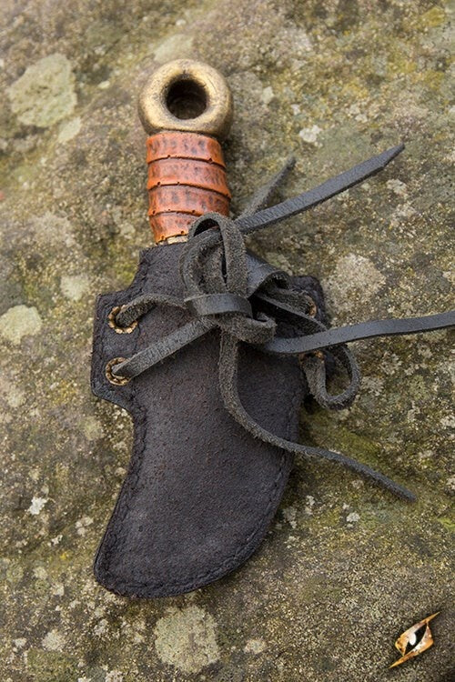 LARP Filiermesser mit Halter, schwarz