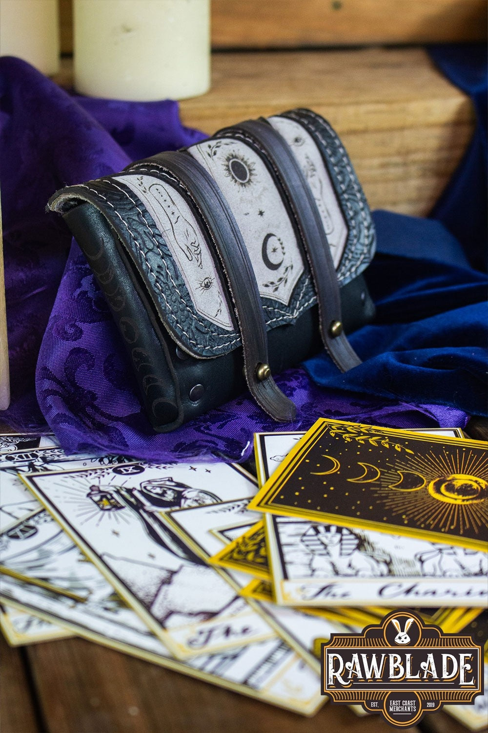 Set de tarot con bolsita, negro