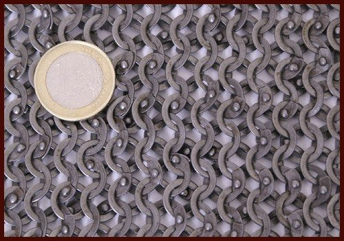 Haubergeon, anelli piatti con rivetti a cuneo, 8 mm
