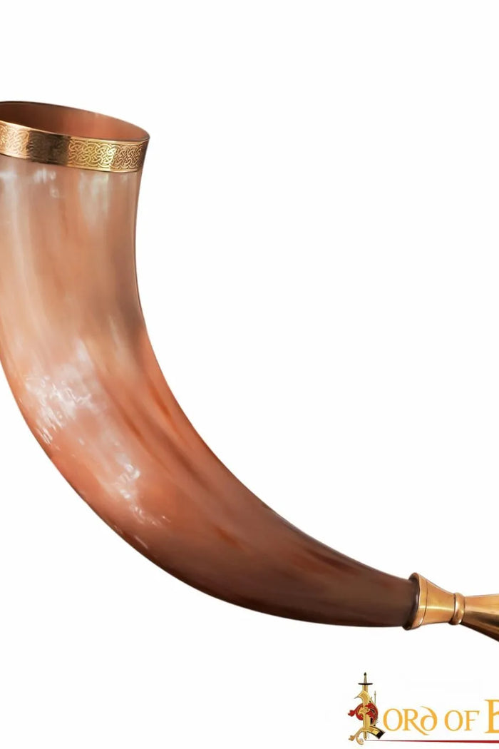Vikingský signální roh s mosazným náustkem