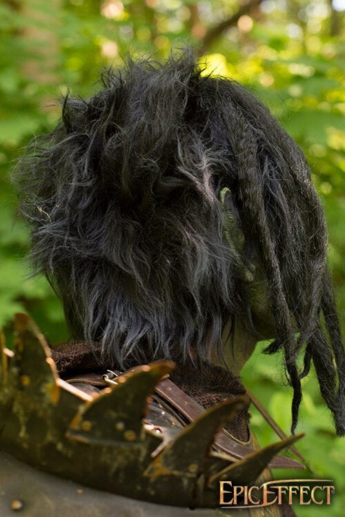 Orc mask with hair