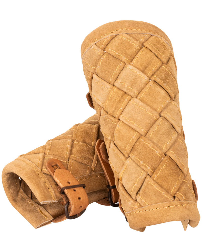 Sigurd vikingabracers, underarmsskydd, sandfärg