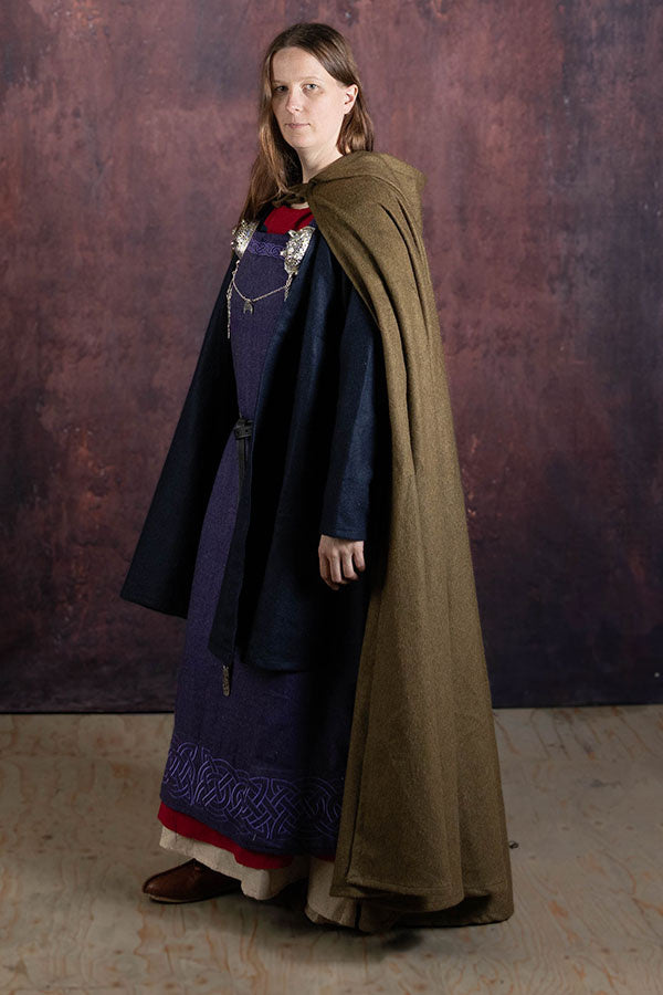 Vikingekaftan Loki, uldblanding, blå