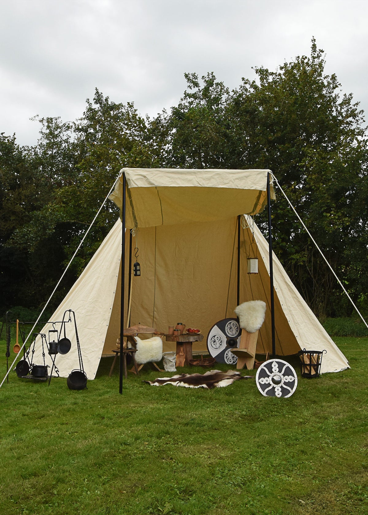 Saksisk markedstelt, 4 × 6 m, 425 gsm