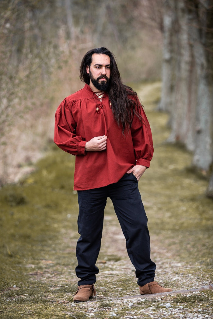 Chemise médiévale, rouge