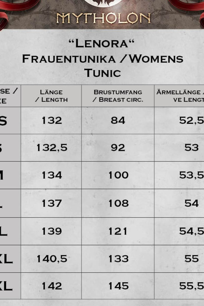 Medieval dress Lenora, red