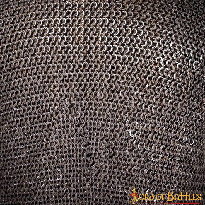 Maliëhaubergeon, blandede flade ringe, runde klinknagler, 9 mm