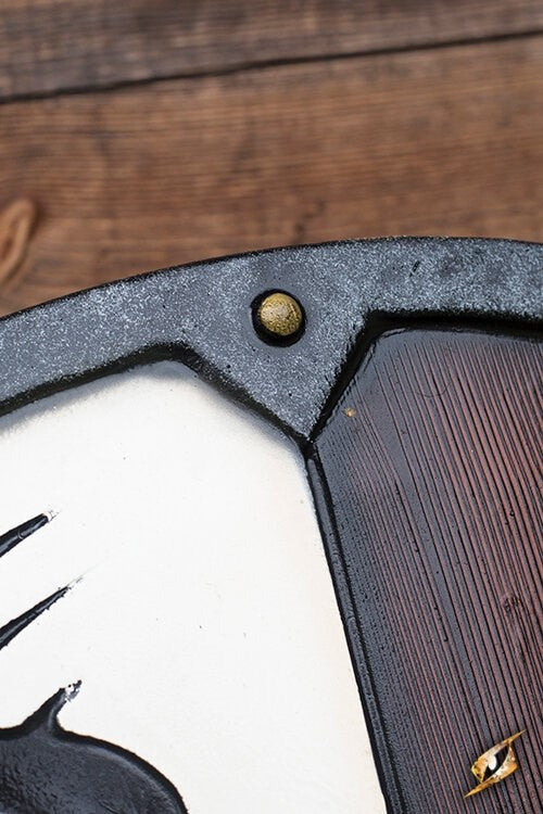 LARP vikingedrageskjold, hvid