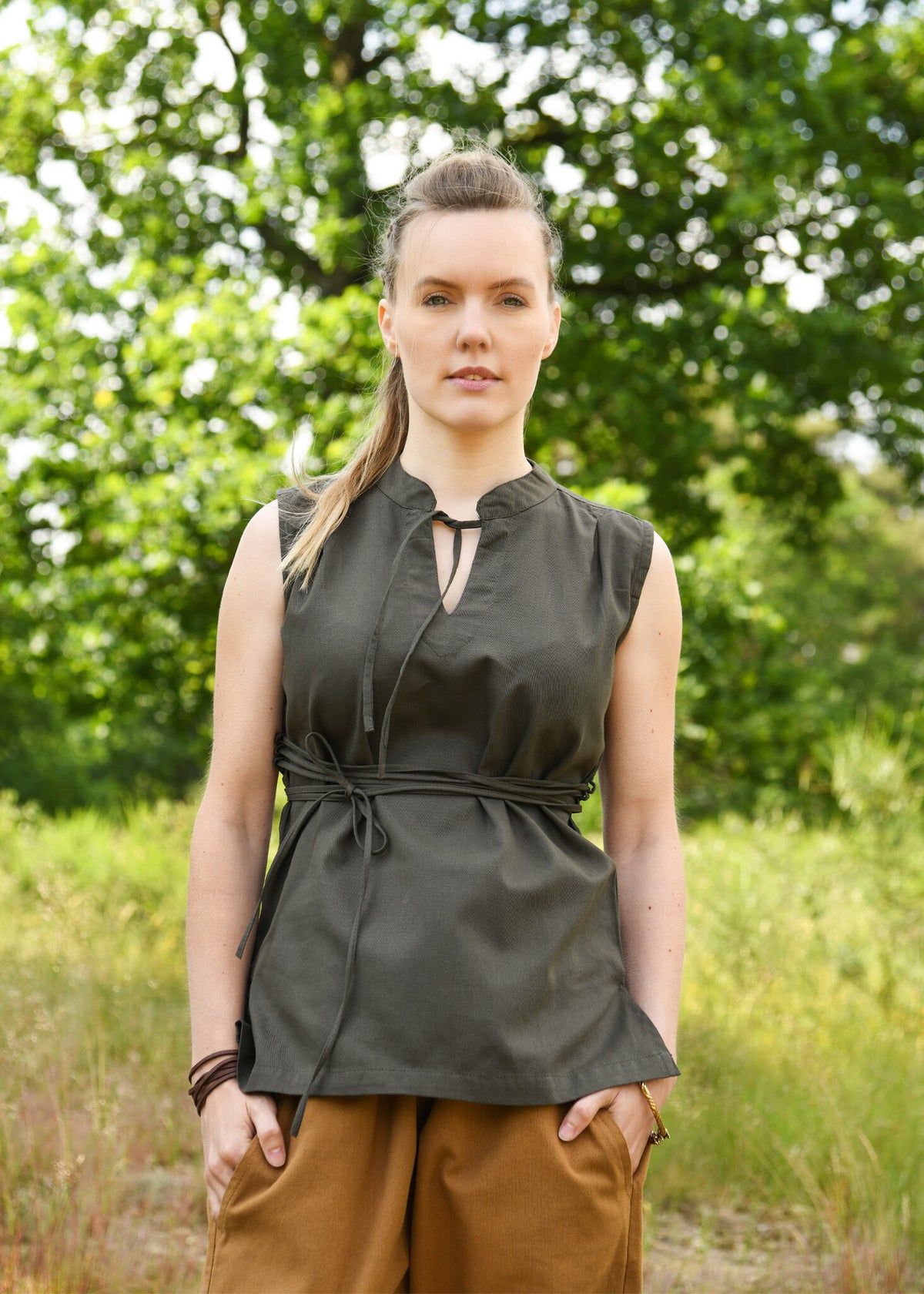 Blouse Levke, olijfgroen