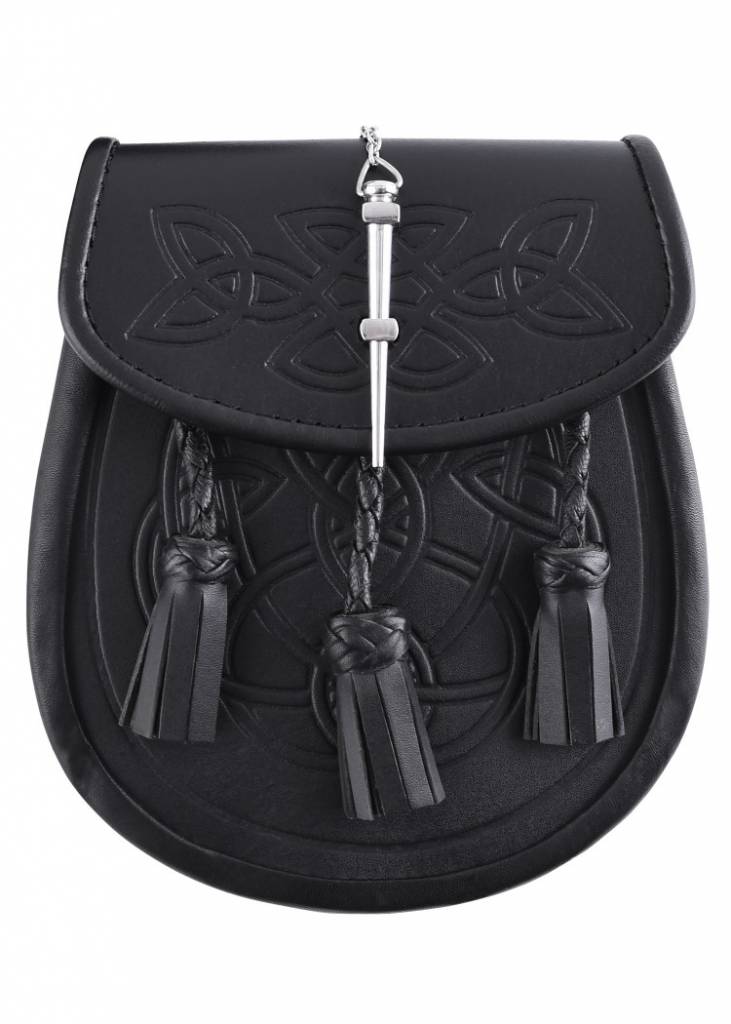 Sporran con motivo celta, negro