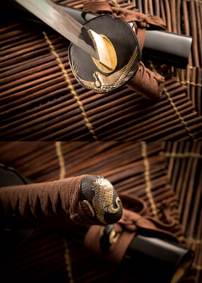 Wakizashi Mizutori (grulla), afilado