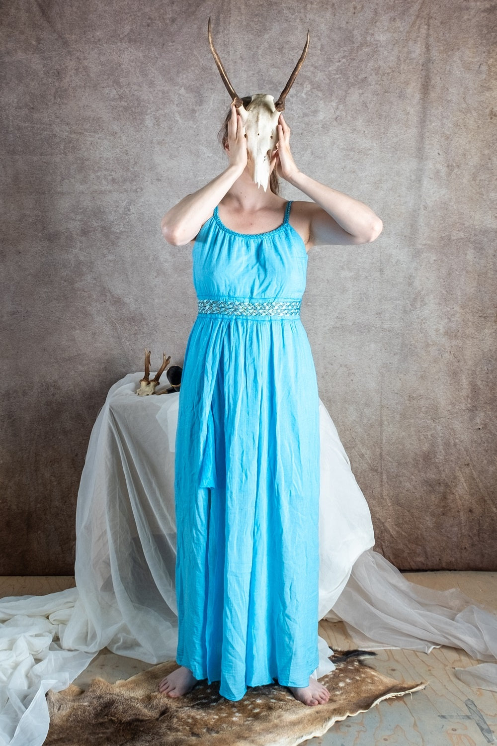 Gudinneklänning Thetis, turkos