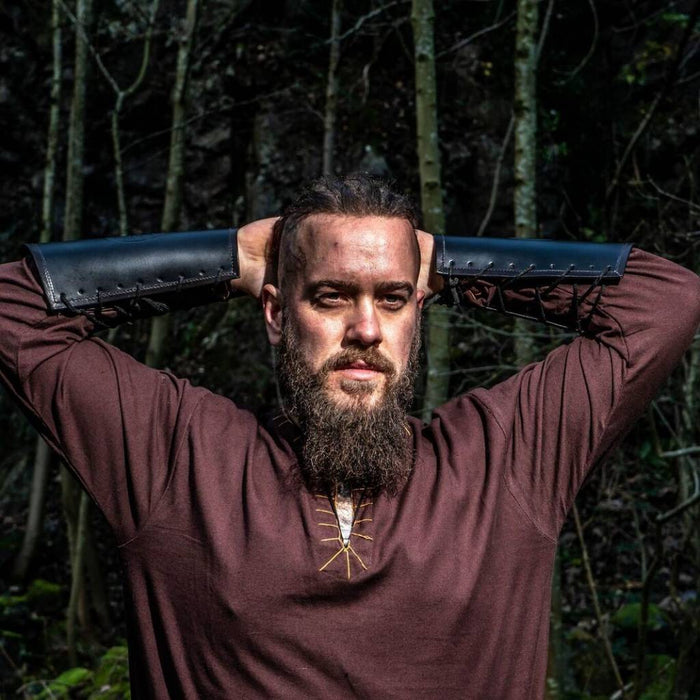 Vegvisir Lederarmschienen Unterarmschutz, schwarz