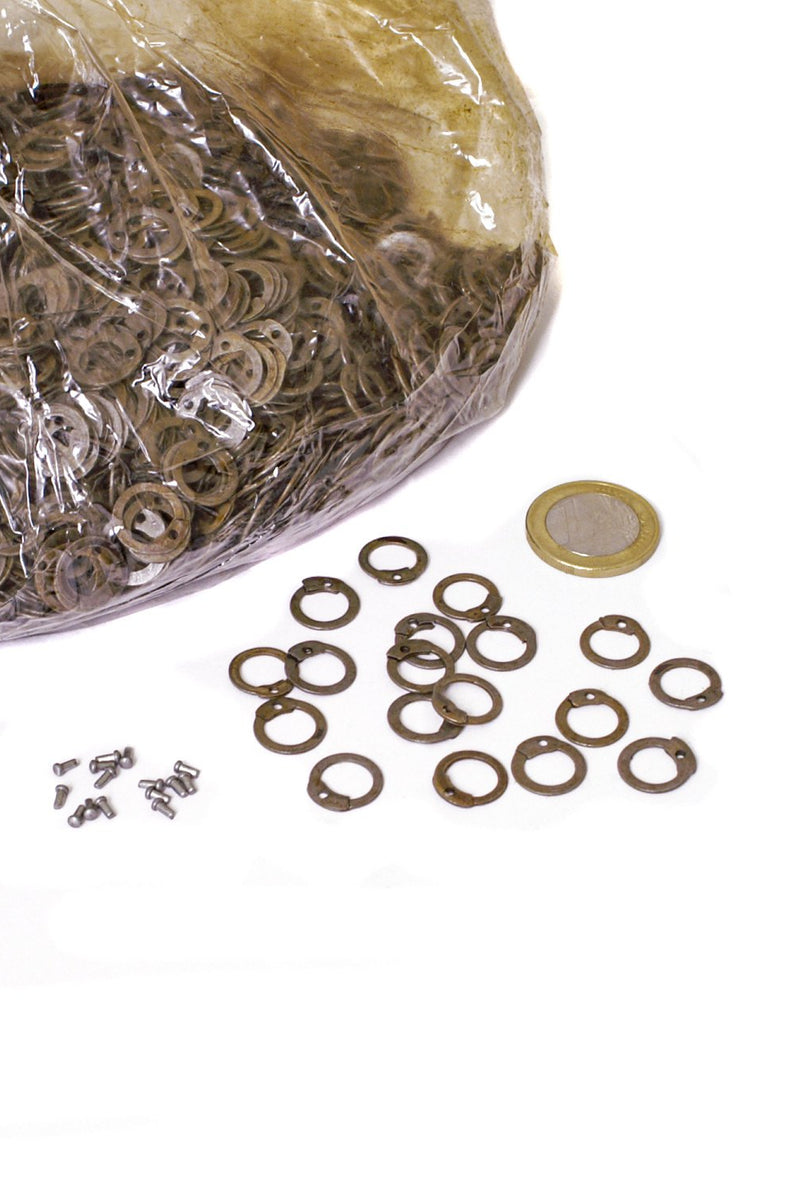 1 kg flat chainmail rings with round rivets, 8 mm