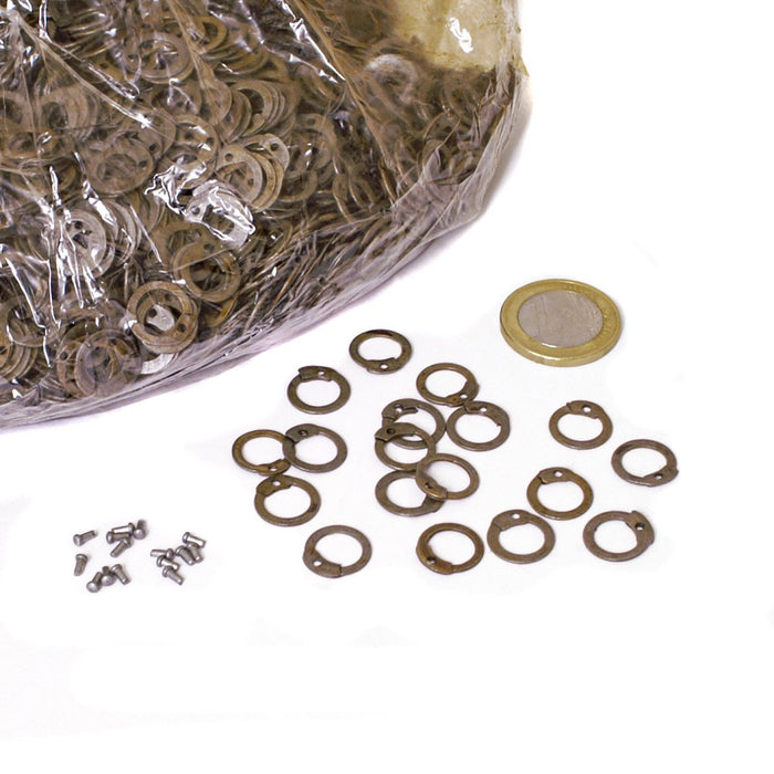 1 kg di anelli piatti in maglia con rivetti rotondi, 8 mm