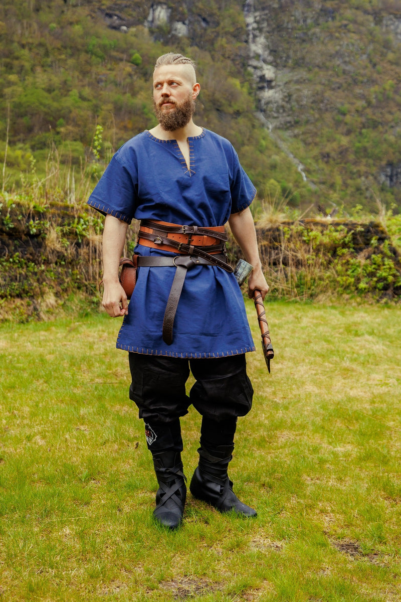 Kurze Wikinger Tunika Theobald, blau