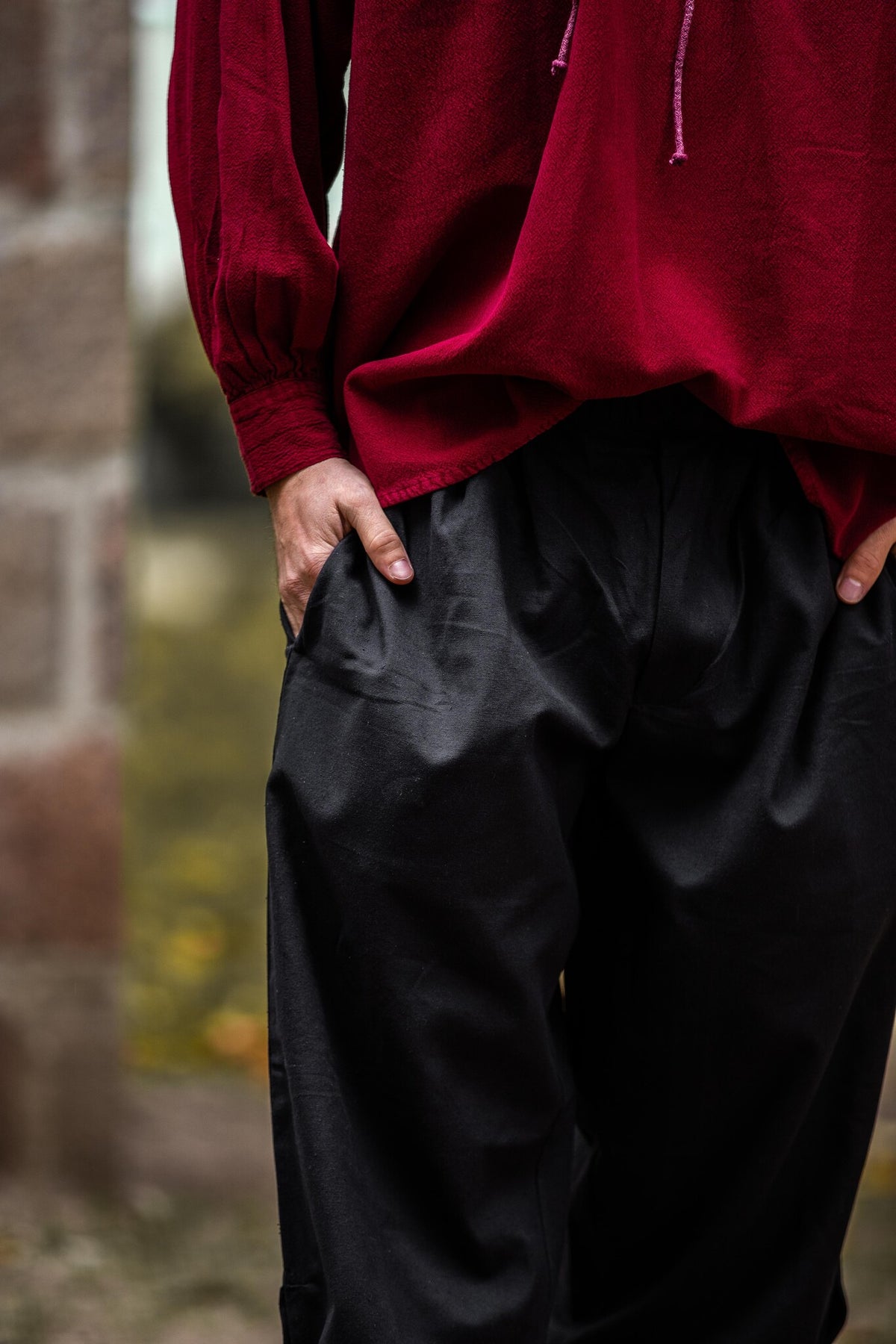 Spodnie trzyczwarte, czarne