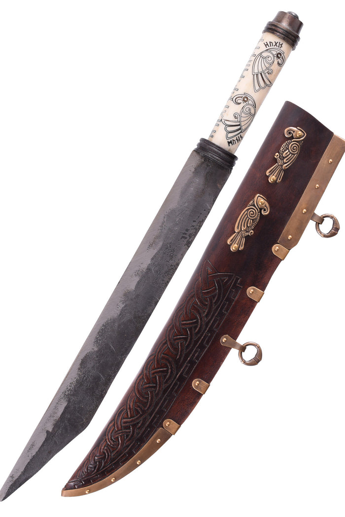 Viking scramaseax Hugin and Munin, semi-sharp