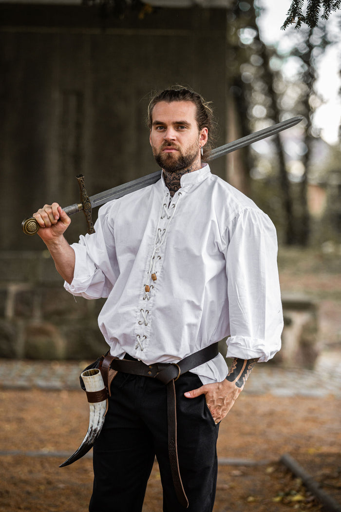 Chemise médiévale Dagwin, blanc