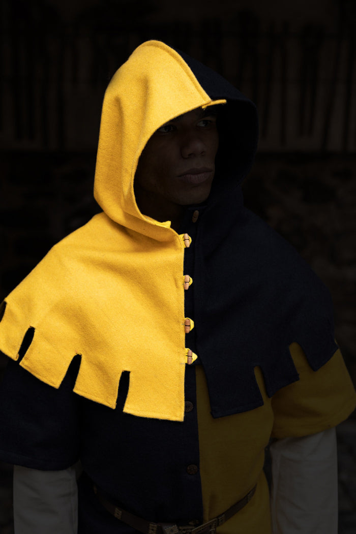 kaperon Dangereuse, höger, gul, ullmix