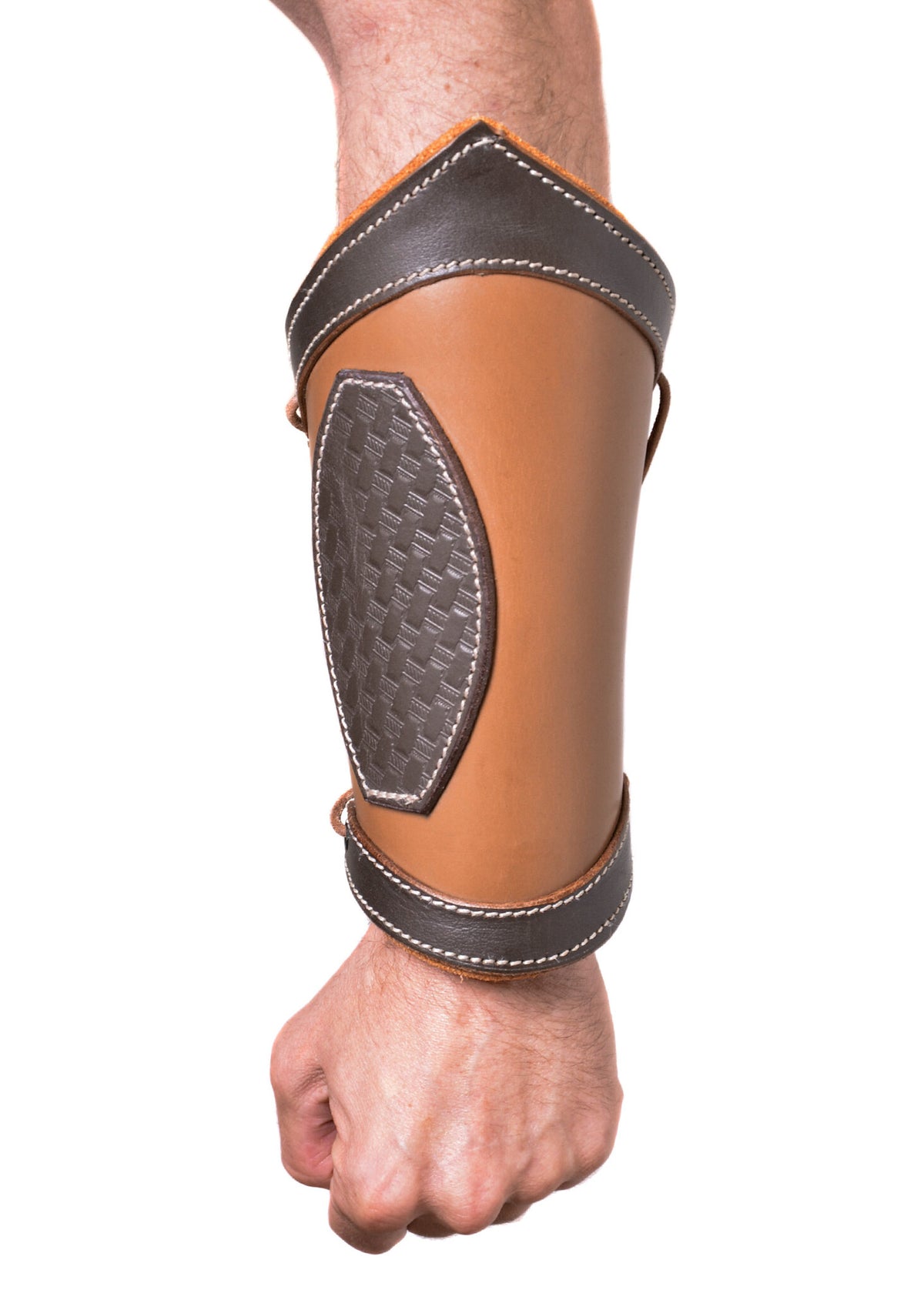 Brazales celtas de cuero Morrigan, protectores de antebrazo