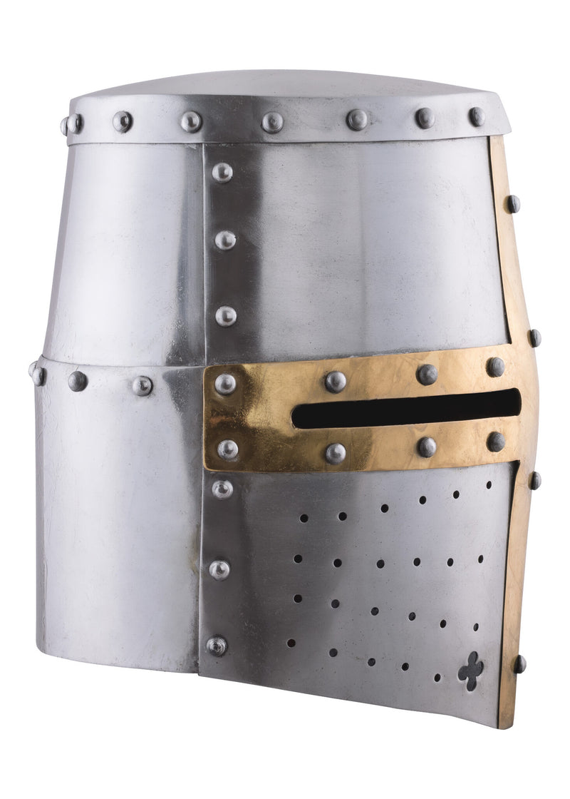 Hełm templariuszy z mosiężnym krzyżem, 1,6 mm