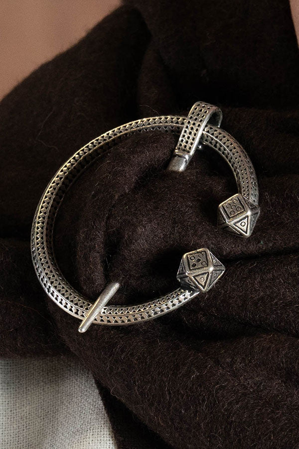 Wikińska fibula podkowiasta Finlandia, posrebrzany brąz