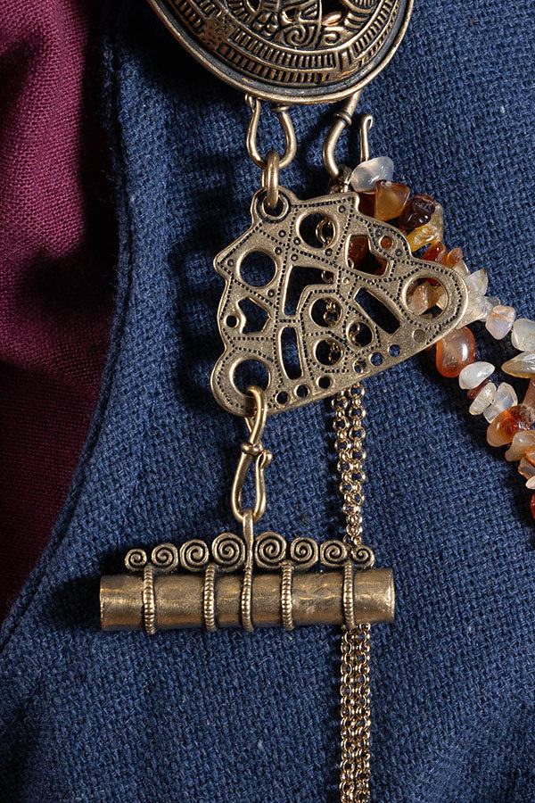 Haczyk jubilerski, 2 × 1 cm, brąz