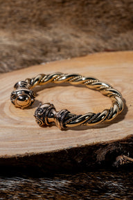 Bracelet celtique avec spirales, bronze