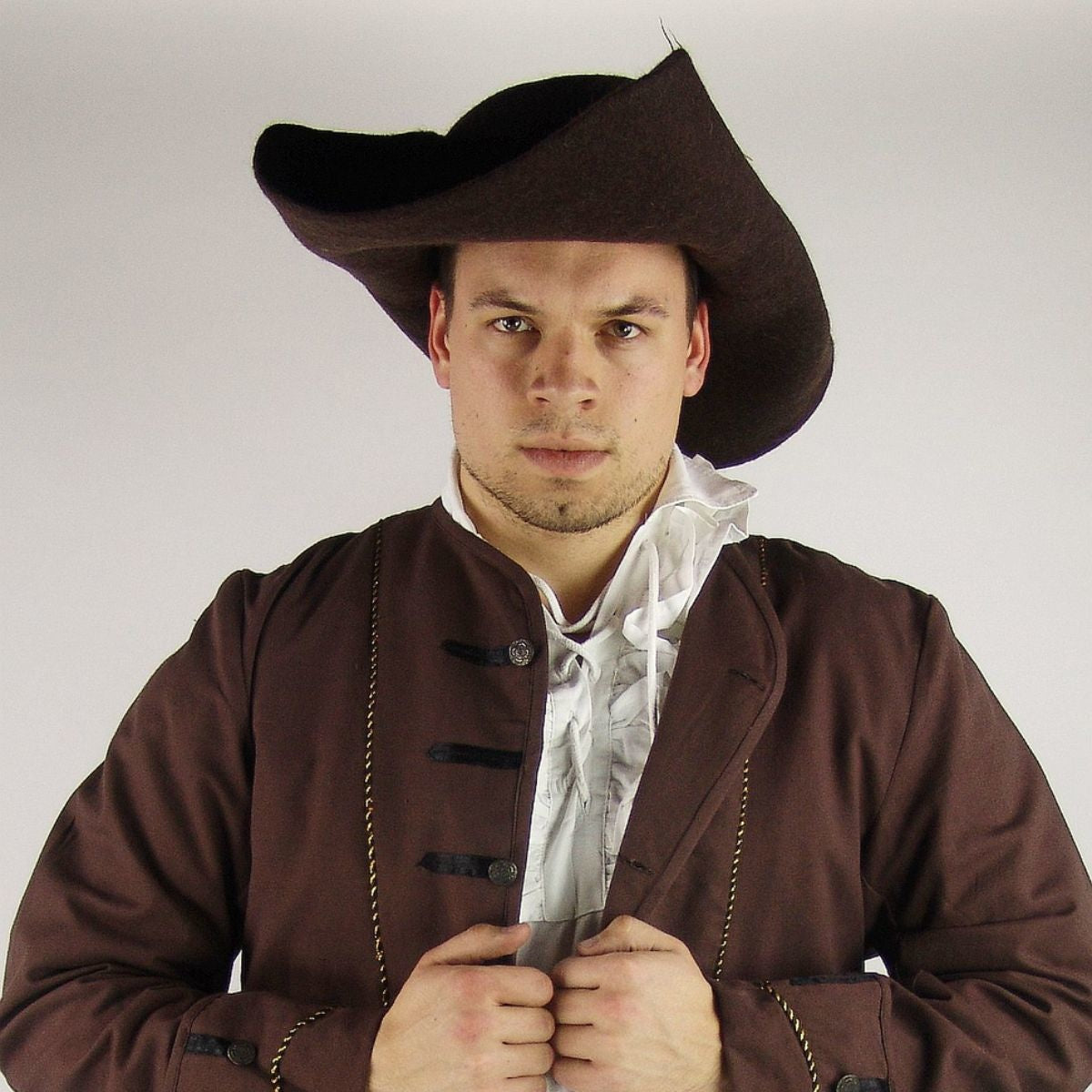 Cappello del XVII secolo Randell, marrone, feltro di lana