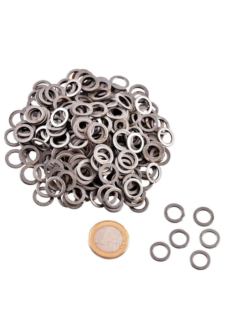1 kg de anillas planas sin remachar, 8 mm