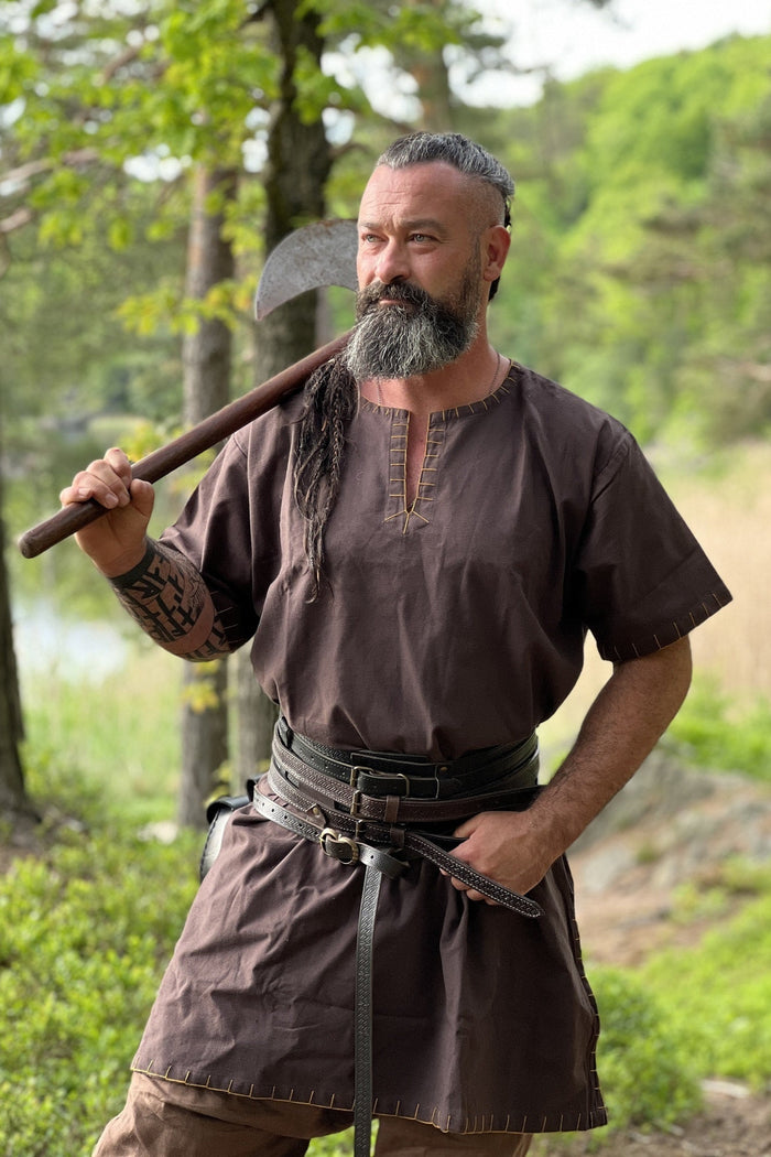 Kurze Wikinger Tunika Theobald, braun