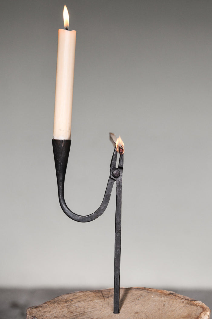 Hand-forged candlestick