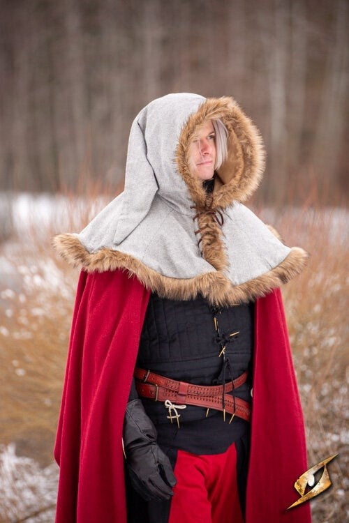 Hood Geralt, grey, wool mix