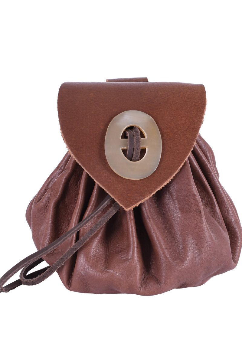 Medieval money pouch Chester, red brown