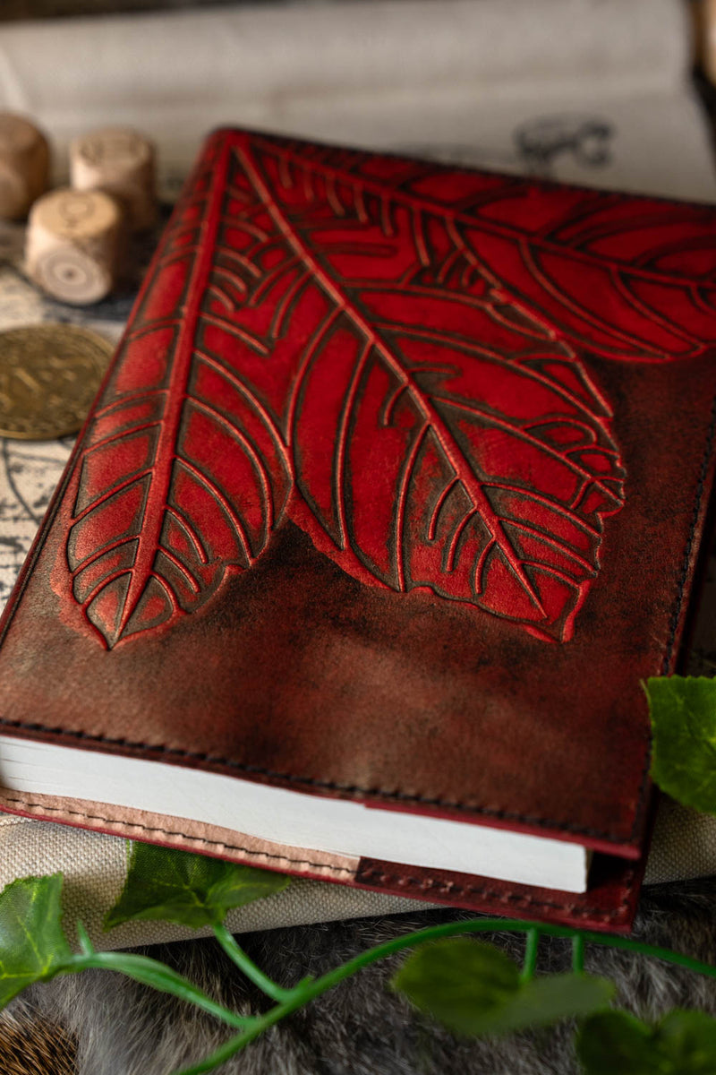 Leder Tagebuch Leaf