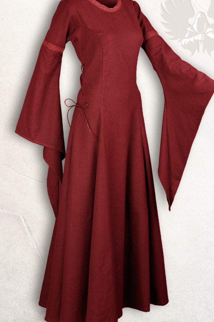 Medieval dress Lenora, red
