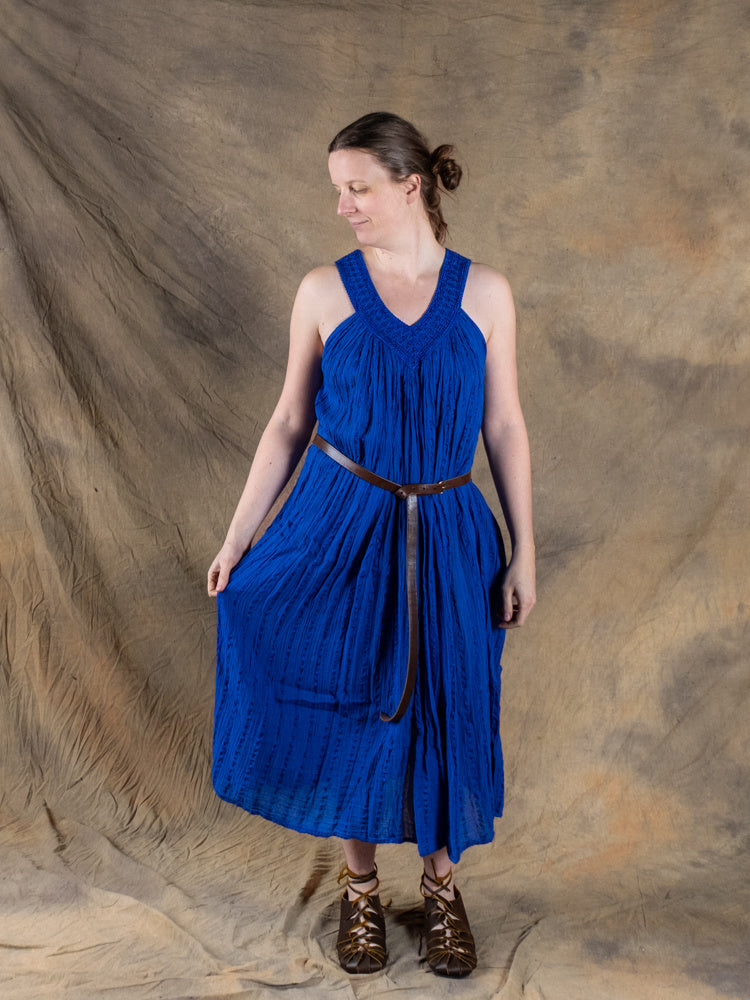 Gudinneklänning Hera, blå