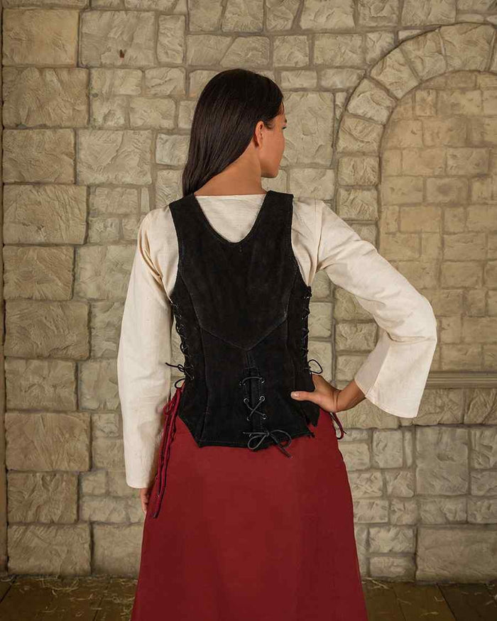 Lisa läderlivstycke, svart