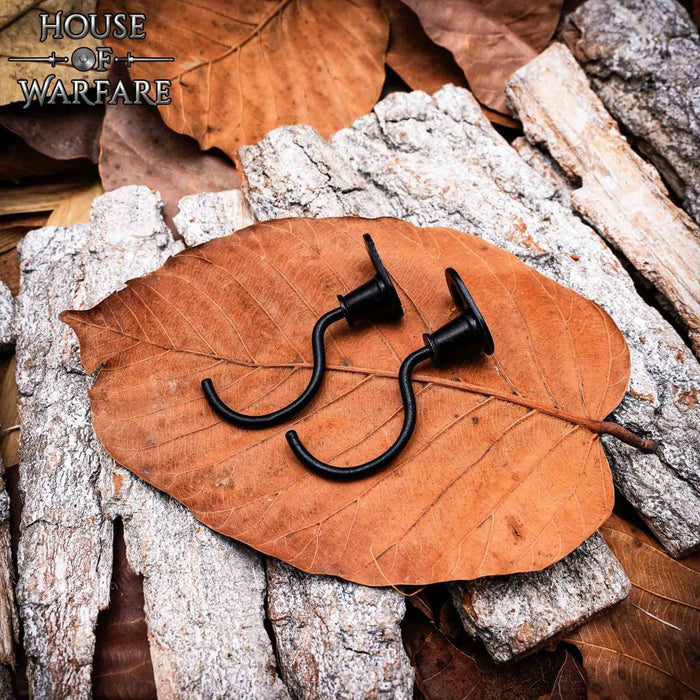 Wall hooks, pair, black