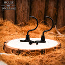 Wall hooks, pair, black