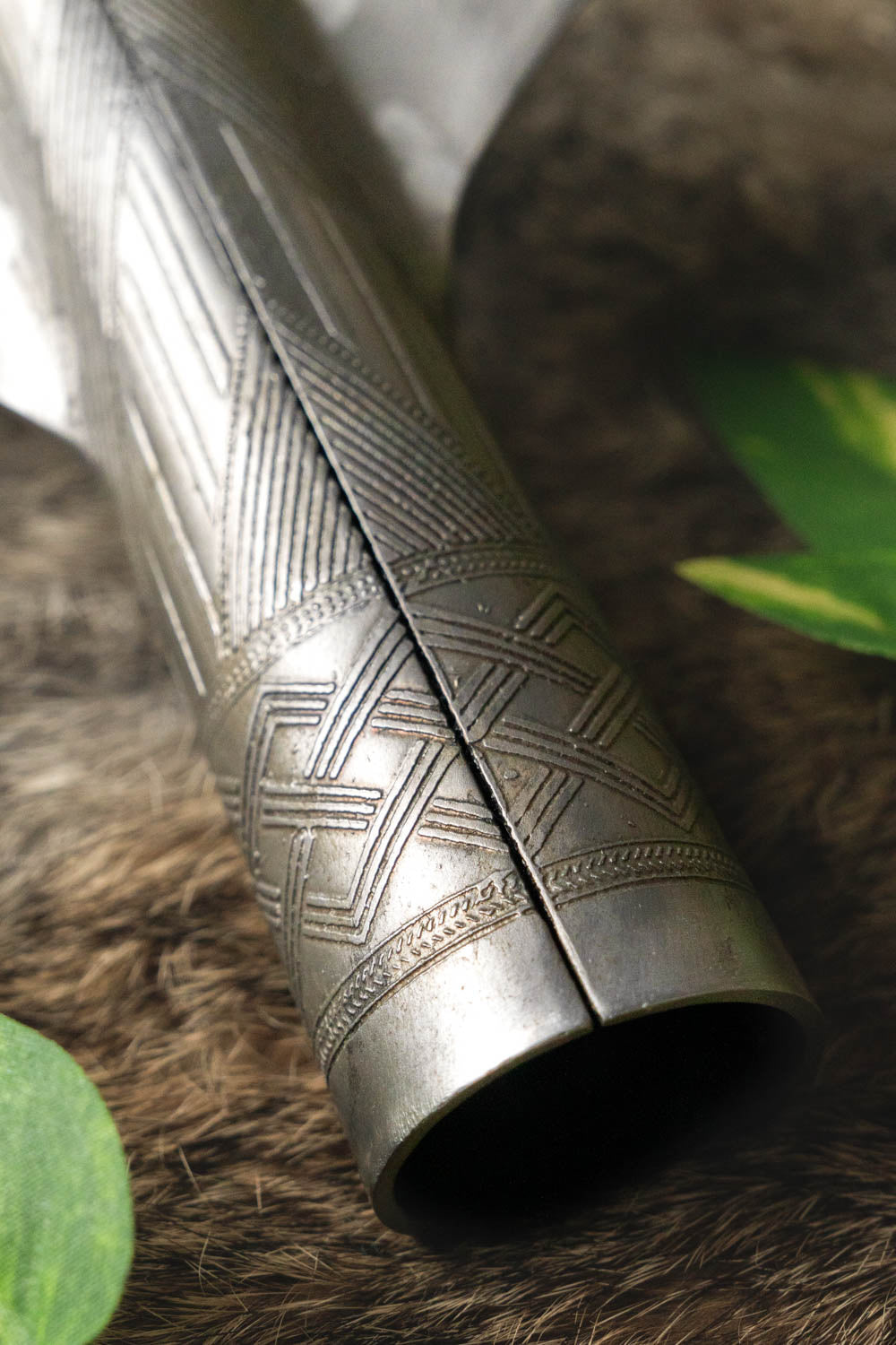 Gedecoreerde viking vleugelspeer, semi-scherp