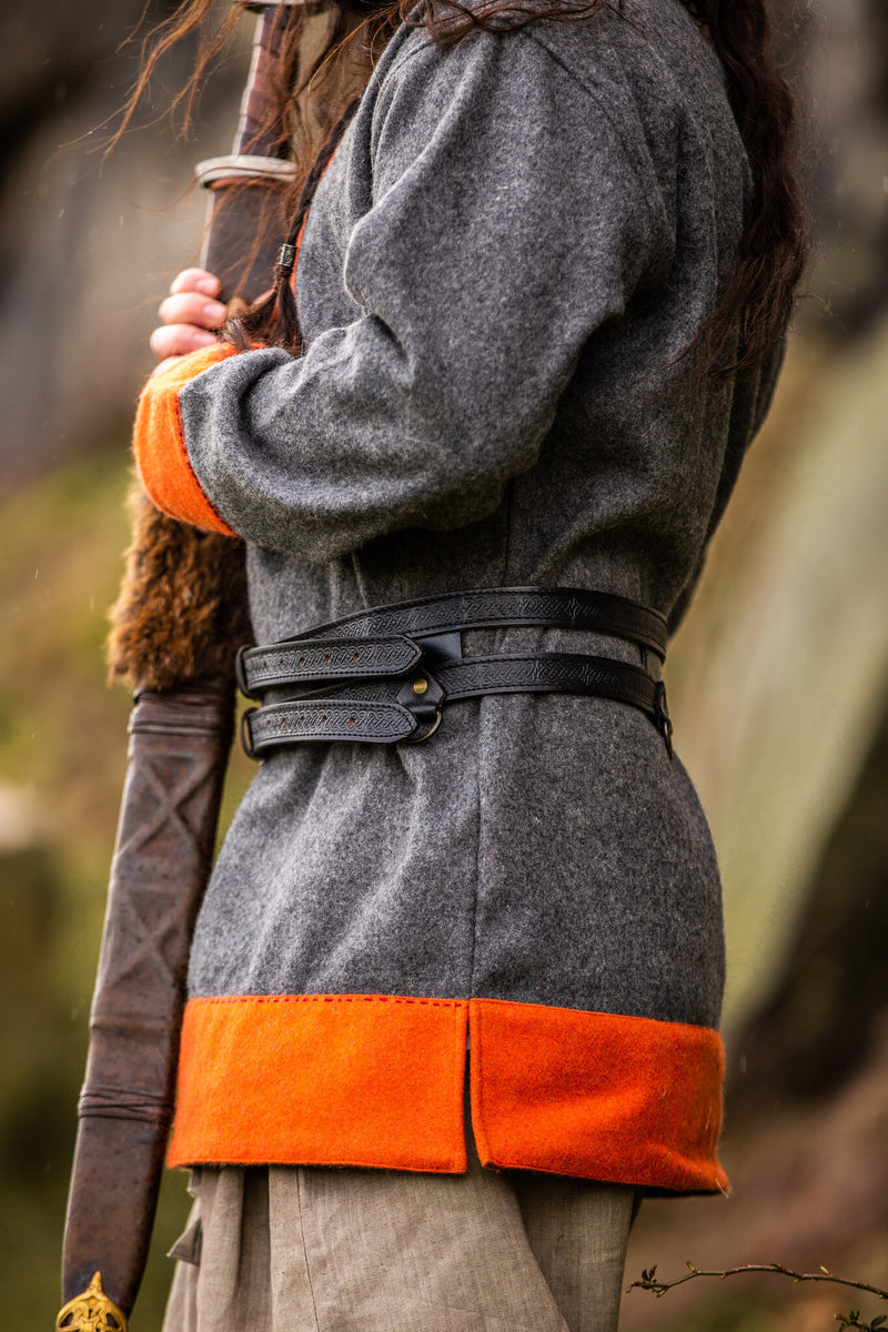 Doppia cintura vichinga Floki, nera